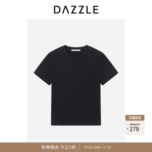 【奥莱】DAZZLE 地素奥莱短袖T恤秋季全棉纯棉绣花T恤