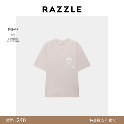 RAZZLE 地素奥莱男装粉红色秋季短袖T恤