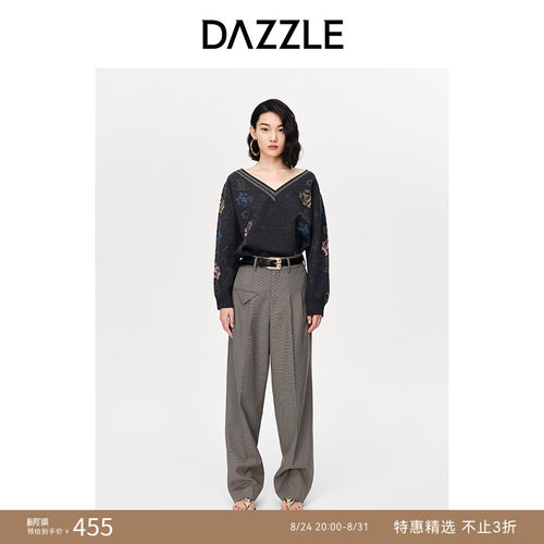 羊毛混纺	提花针织	宽松版型