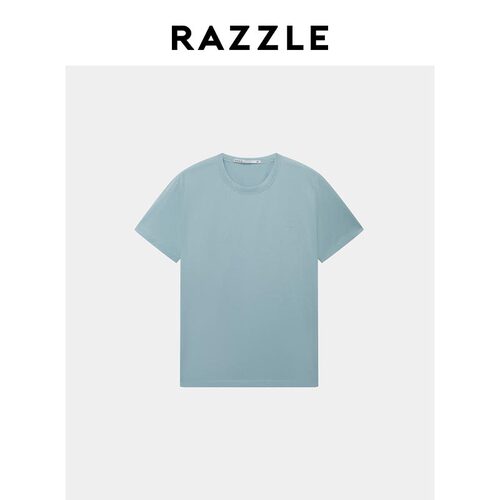 RAZZLE 地素奥莱男装浅蓝色短袖T恤秋季短袖T恤