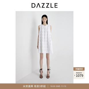 DAZZLE 地素奥莱连衣裙2025年夏季漂白色肌理连衣裙
