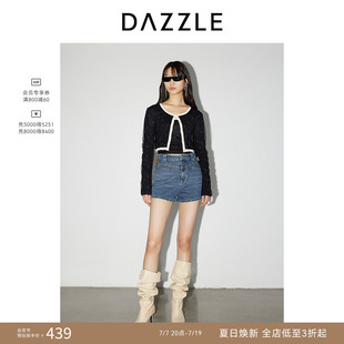 刘雯同款DAZZLE地素奥莱 牛仔裤春秋女装短裤