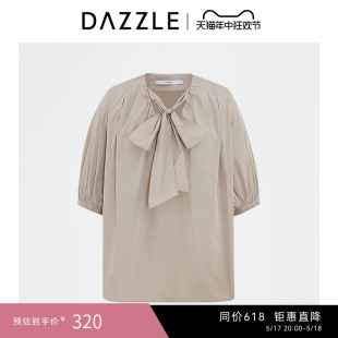 设计感小众宽松系带衬衫 DAZZLE地素奥莱 上衣女2D2D4061L