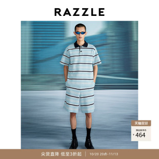RAZZLE 地素奥莱男装浅绿色毛衫短裤夏季短裤