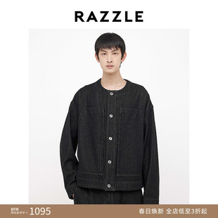 RAZZLE 地素奥莱男装黑色2025春季牛仔外套