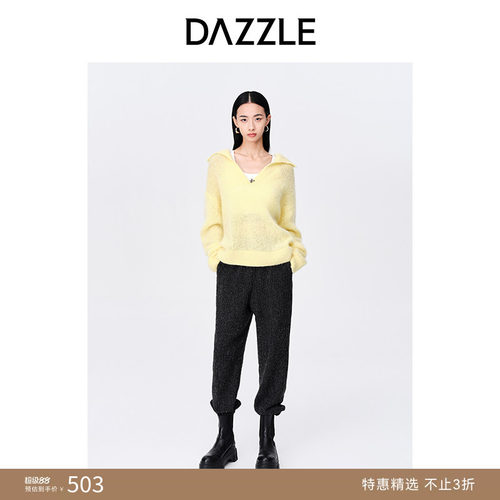 翻领设计	慵懒风格	马海毛混纺