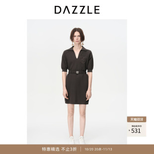 【奥莱】DAZZLE地素奥莱 收腰连衣裙春秋装气质针织裙子女