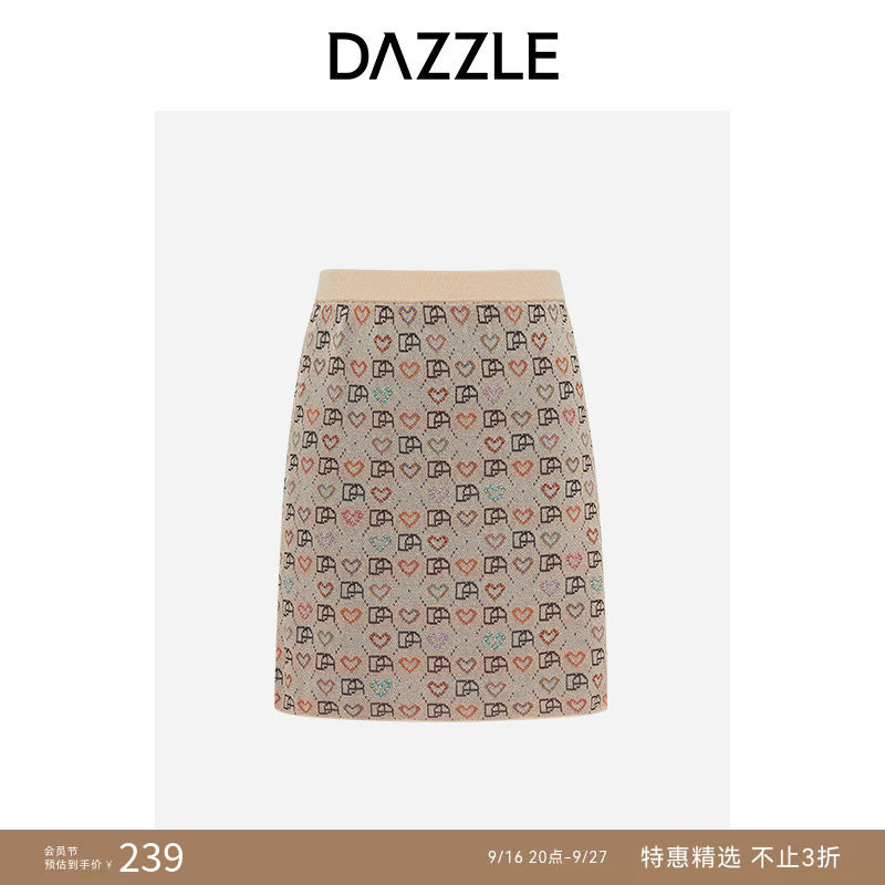 地素半身裙DAZZLE提花针织图片