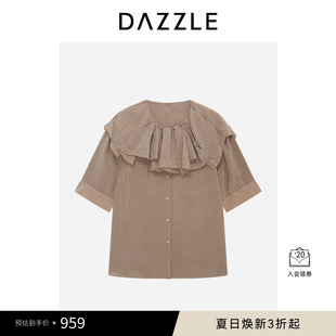 深卡其色休闲小上衣 DAZZLE地素奥莱小上衣夏季