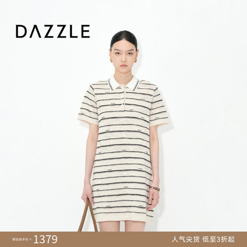 DAZZLE 地素奥莱毛衫连衣裙2025年夏季短袖连衣裙