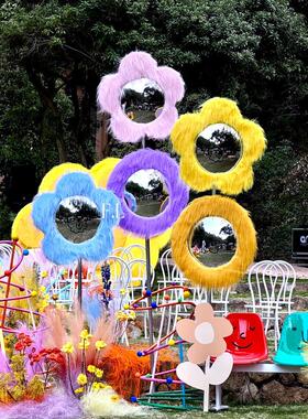 填充镜花饰品婚宴签到景区人气装饰场景展示照片道具商场