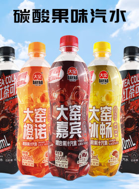 大窑果汁汽水塑料瓶装600ml整箱
