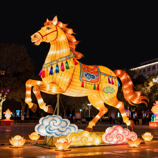 户外大型节日花灯春节中秋彩灯景区文旅庙会卡通人物造型定制厂家