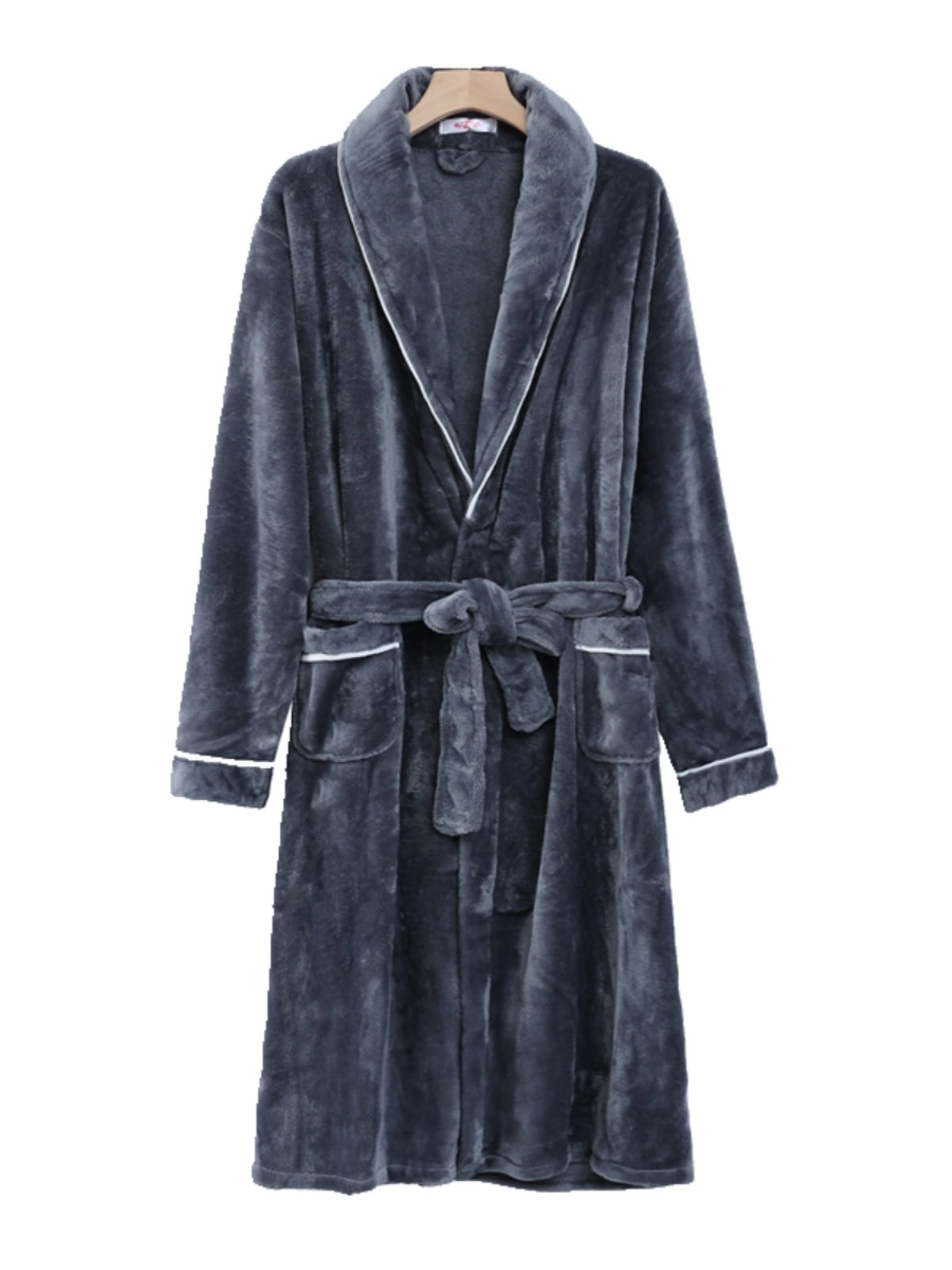 睡衣男一体式睡袍情侣秋冬季加厚法兰绒长袖保暖浴袍浴巾珊瑚绒女