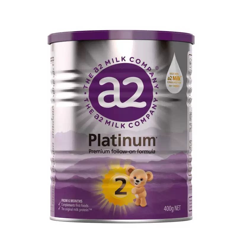 a2新西兰2段原装进口紫白金版澳洲婴幼儿奶粉A2蛋白400g 6-12月