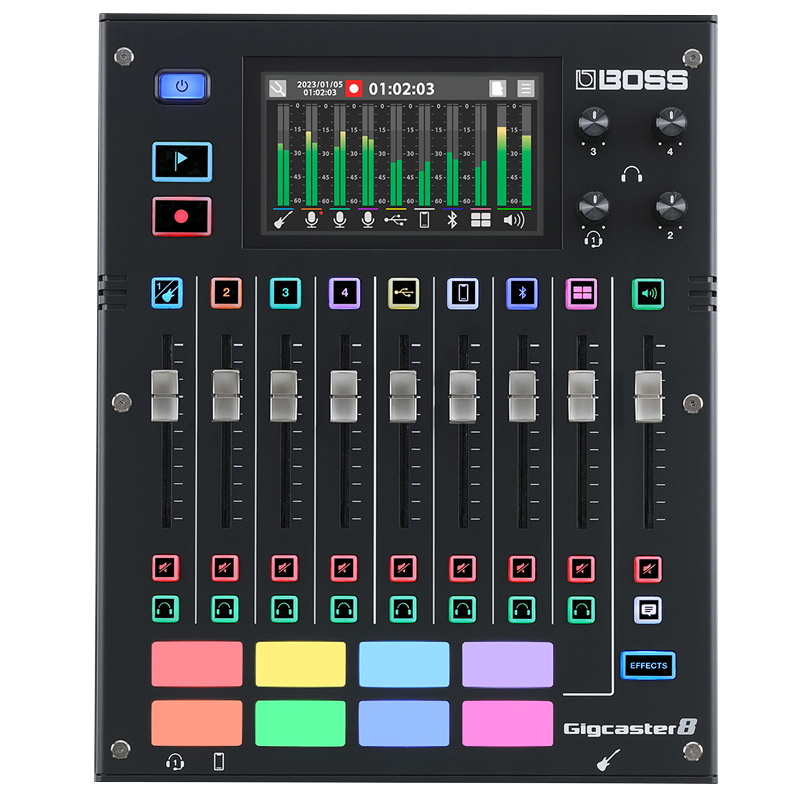 BOSS混音器Gigcaster8/GCS-8多通道立体声直播录音主播专业混音台