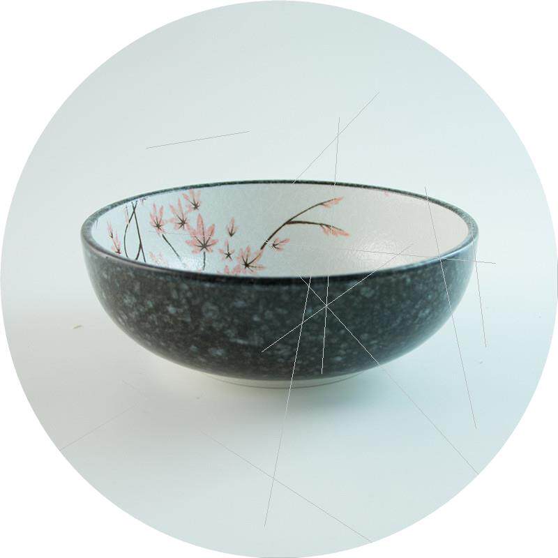 源头进口陶瓷餐具釉下彩雪红叶系列家用面碗饭碗米碗碟盘子组合批
