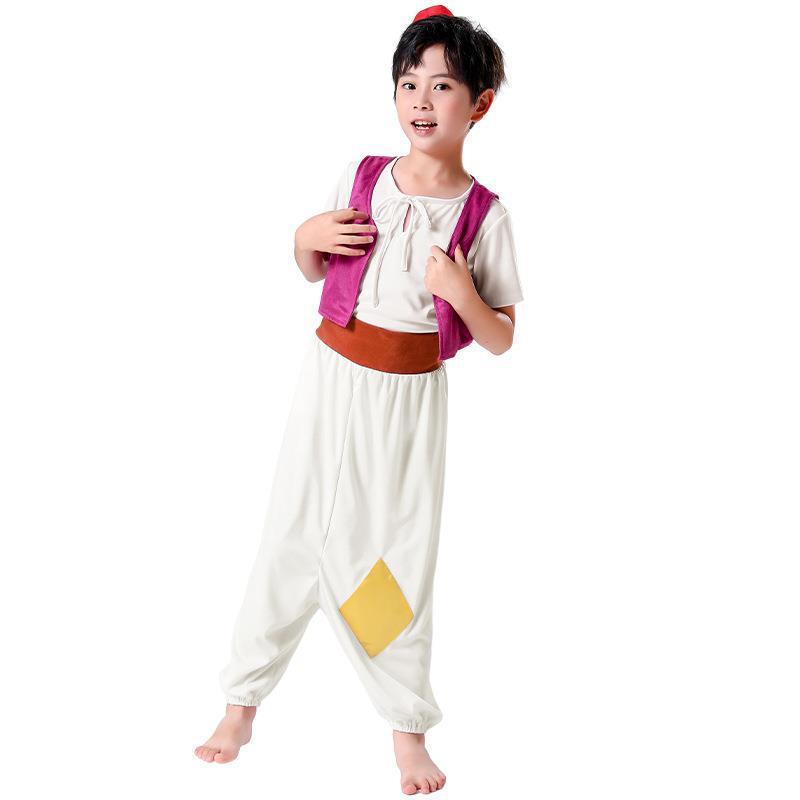 外贸欧美亚马逊万圣节cos服装阿拉丁神灯王子儿童角色扮演服套装