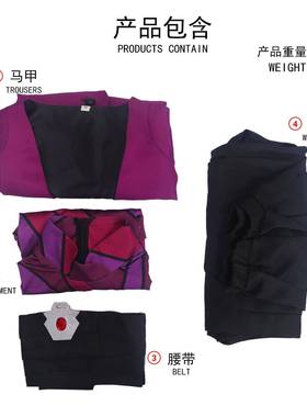 万圣节跨境摩根cosplay服装红色套装角色扮演cos服