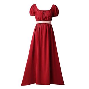 万圣节新款 布里奇顿复古摄政礼服 高腰舞会裙维多利亚时代茶礼服