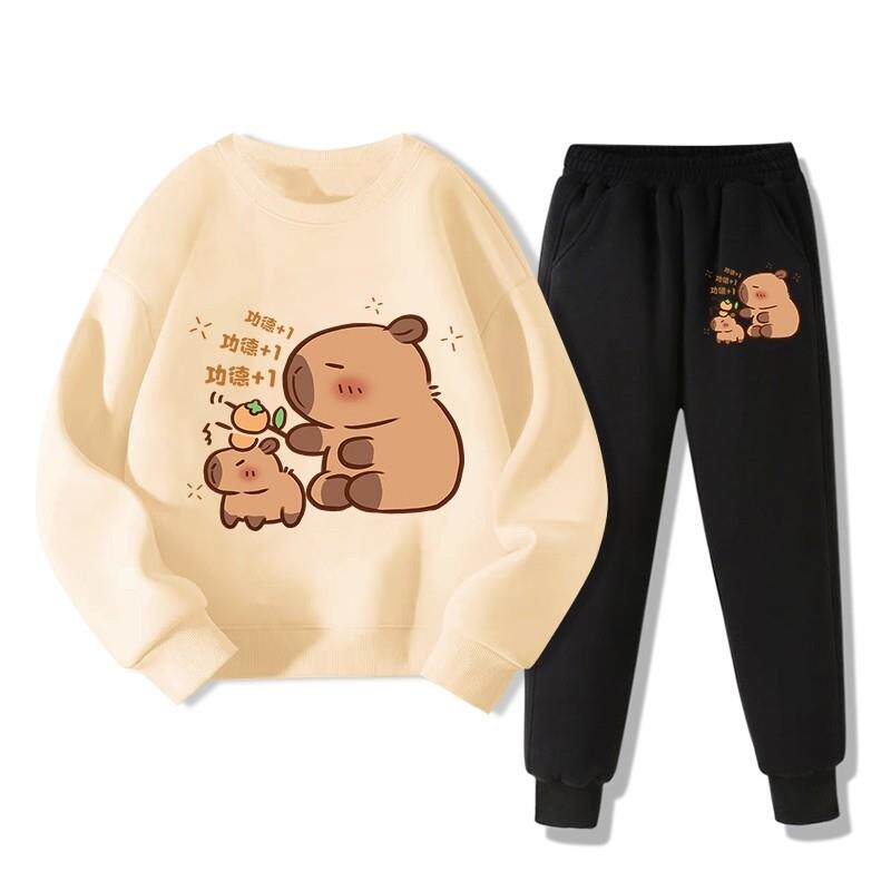 儿童套装春秋季2025新款男童运动装女童洋气中大童长裤卫衣两件套