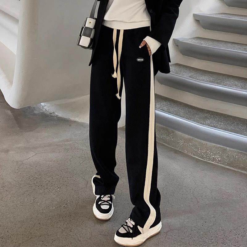 女童裤子2025春秋装新款加绒裤儿童直筒卫裤秋冬女孩女大童运动裤