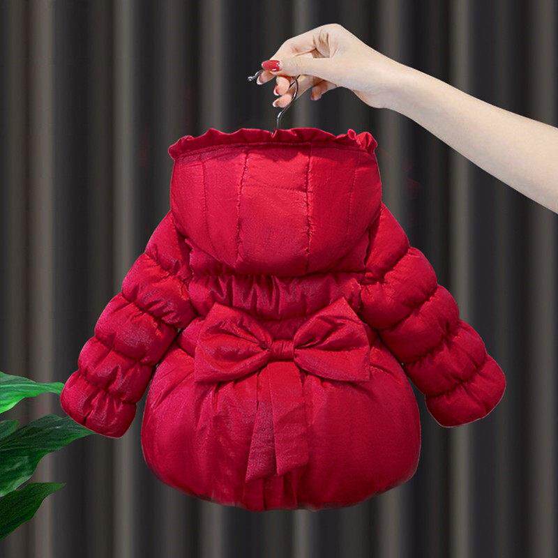 女童棉服外套冬装2025新款宝宝夹棉加厚小童过年棉袄儿童保暖棉衣