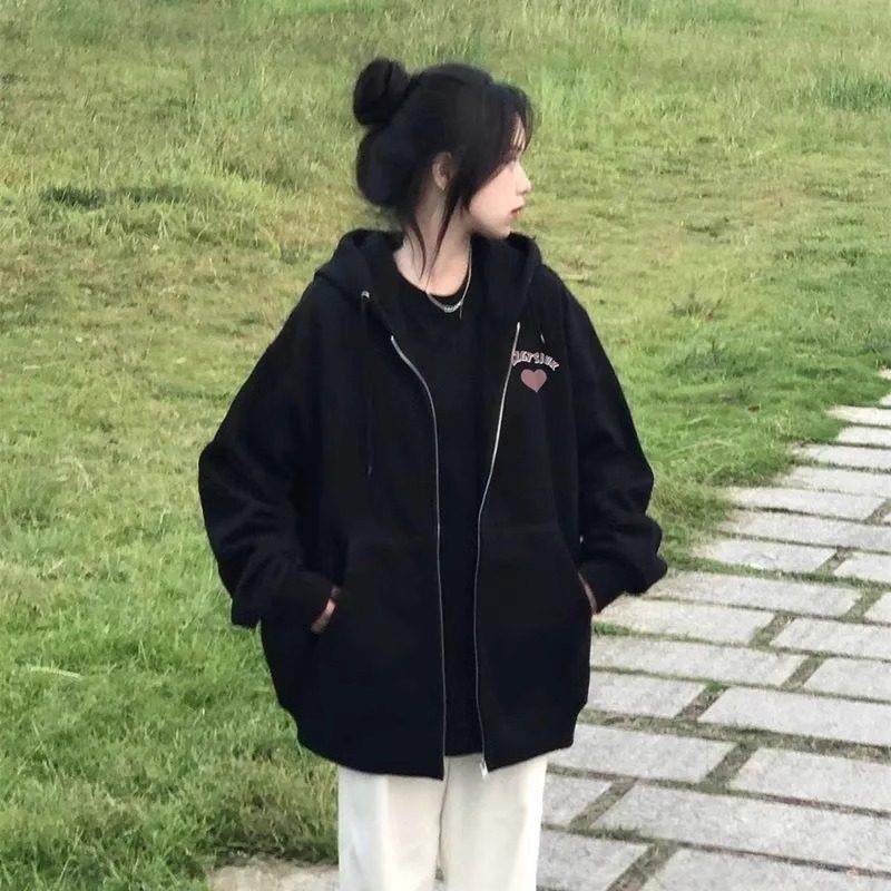 女童外套秋装2025秋冬新款儿童休闲连帽拉链卫衣中大童学院风上衣