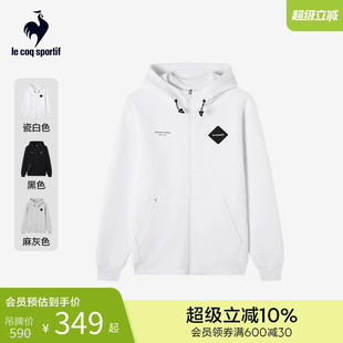 乐卡克法国公鸡春季 男女同款 舒适百搭简约连帽开衫 针织外套情侣款