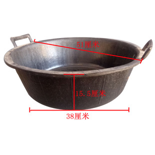 新款大号加厚牛筋皮盆家用喂牛养羊饲料盆橡胶猪食槽养殖饮水大盆