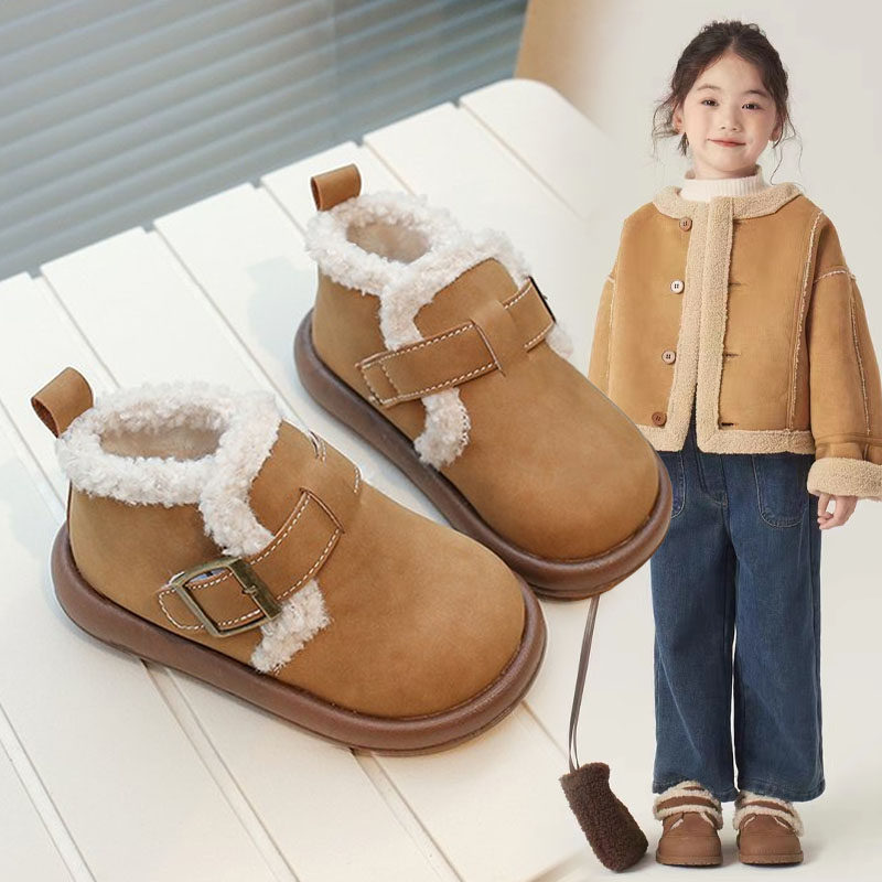 女童加绒加厚雪地靴2025冬季新款勃肯鞋女孩短靴子保暖儿童棉鞋潮,童鞋/婴儿鞋/亲子鞋,雪地靴,淘宝优惠券,粉丝福利购,淘宝优惠卷