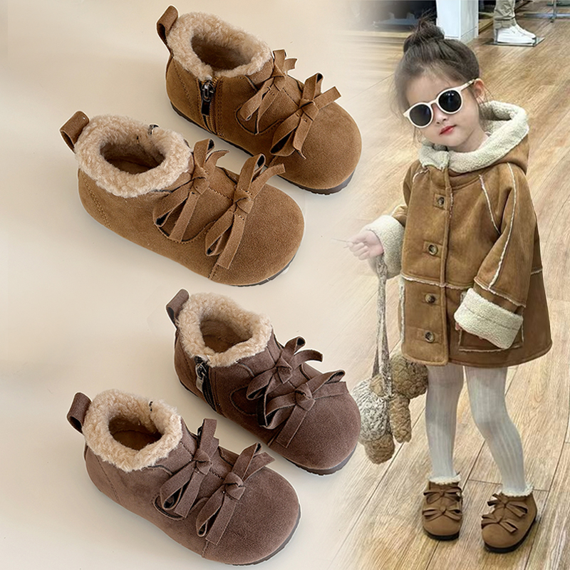 女童2025加绒保暖棉靴