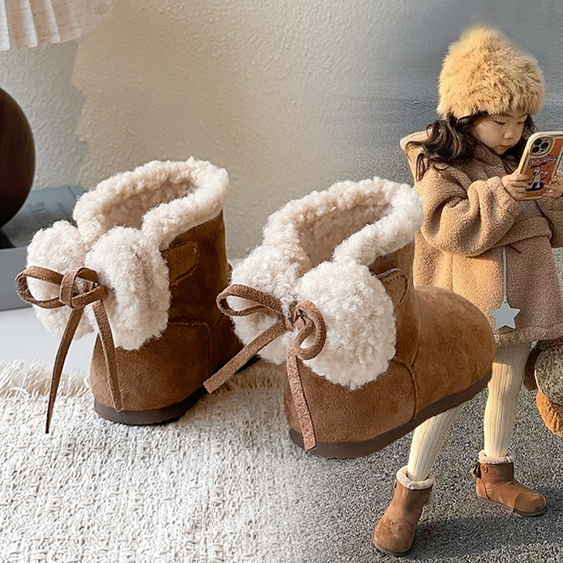女童棉靴冬季加绒棉鞋