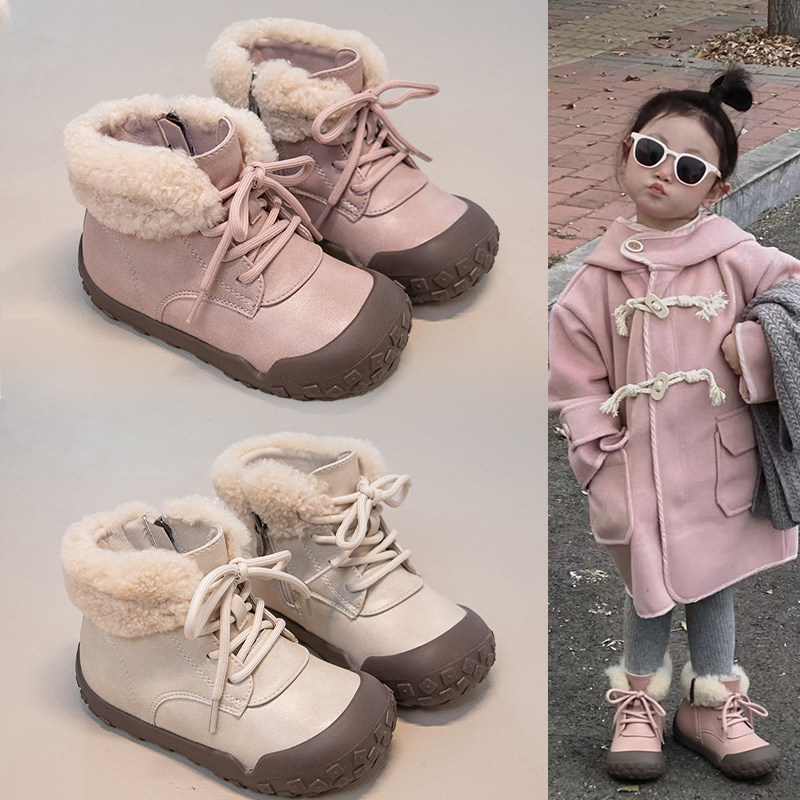 儿童雪地靴2025冬季新款女宝宝加绒马丁靴软底二棉鞋加厚保暖靴子,童鞋/婴儿鞋/亲子鞋,雪地靴,淘宝优惠券,粉丝福利购,淘宝优惠卷