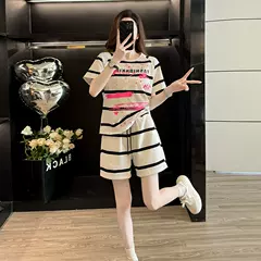2026网红宽松显瘦洋气短裤两件套潮流运动套装女夏装新款3406