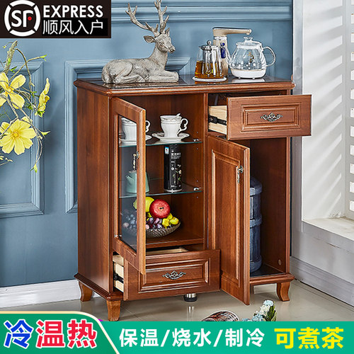 高端全自动茶吧机一体柜实木中式
