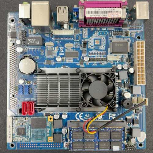 咨询~收银拆机 ITX-N550 工控主板，板载 N550 低功耗