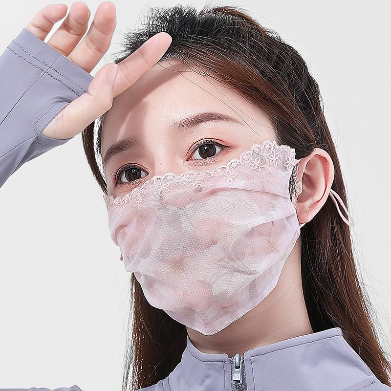 时尚高档~蕾丝面罩百搭夏季防晒