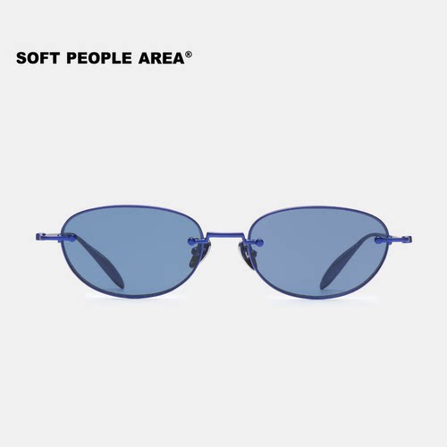 SOFT PEOPLE AREA-HANN(墨镜)椭圆框眼镜太阳镜超轻钛合金素颜