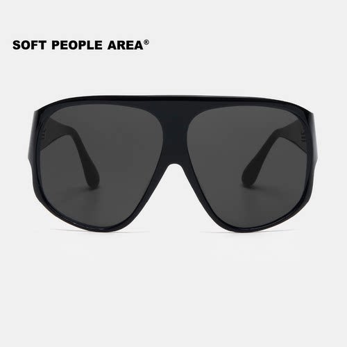 SOFT PEOPLE AREA-KELLY(墨镜)曲面飞行员大框眼镜太阳镜板材素颜
