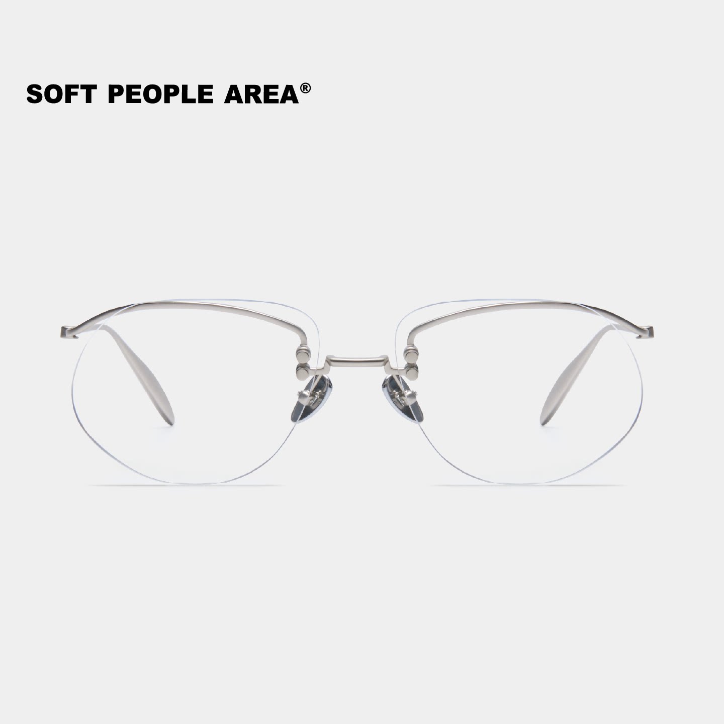 SOFT PEOPLE AREA-RAG(光学)不规则无框眼镜钛架镜框超轻通勤素颜