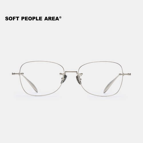 SOFT PEOPLE AREA-CECE(光学)方框大框眼镜钛架镜框超轻通勤素颜