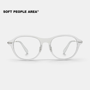 光学 AREA—GLUE 圆框纳米纤维板材钛金属镜框眼镜 PEOPLE SOFT
