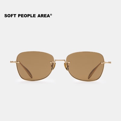 SOFT PEOPLE AREA-CECE (墨镜）方框大框钛金属超轻太阳镜