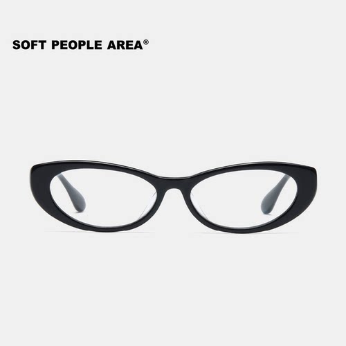 SOFT PEOPLE AREA-VICTORIA(光学)椭圆框眼镜猫眼板材窄镜框素颜