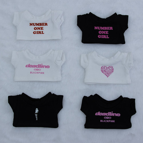 BLACKPINK朴彩英lisa同款棉花娃娃衣服10cm15cm20cm娃衣拉布布T恤