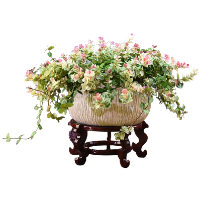 花叶络石客厅办公室书房接待前台