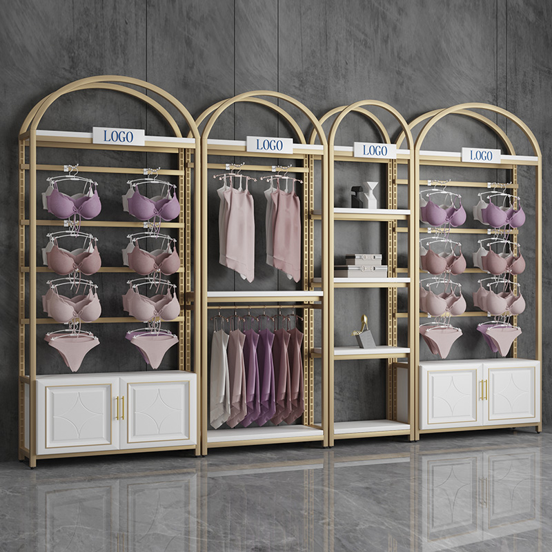 内衣店货架展示柜服装店文胸展示架袜子挂钩陈列架靠墙挂内裤架子
