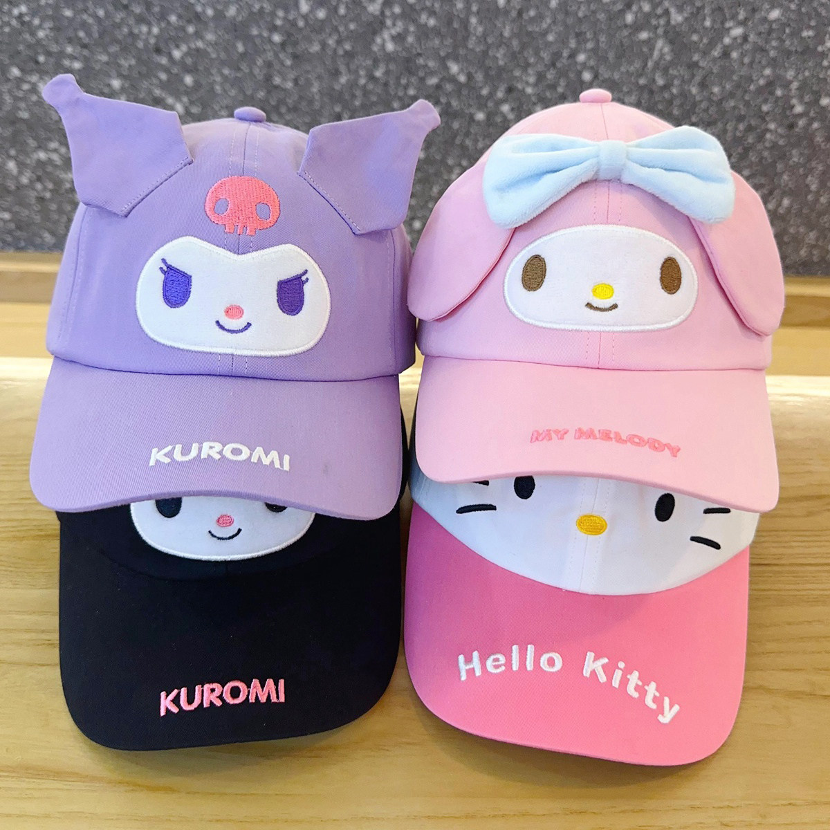 三丽儿童棒球帽鸥春夏季立体卡通库洛米美乐蒂小孩鸭舌帽子遮阳帽