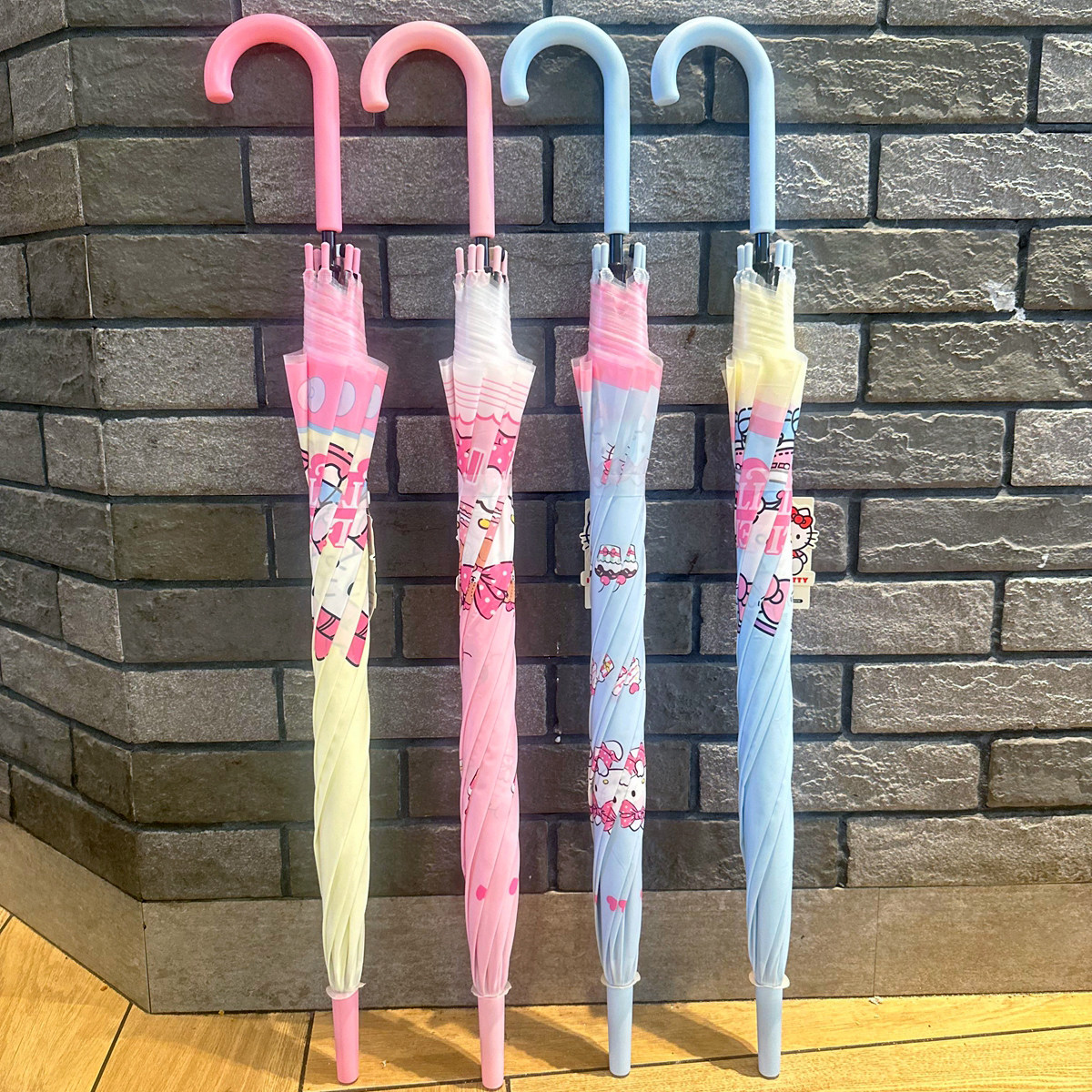 HelloKitty卡通儿童雨伞可爱宝宝凯蒂猫透明直杆伞萌系动漫小朋友
